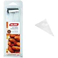 IBILI 777000 Kit para Croquetas + 760045 Manga Desechable En Rollo 10 Uds. 40 Cm
